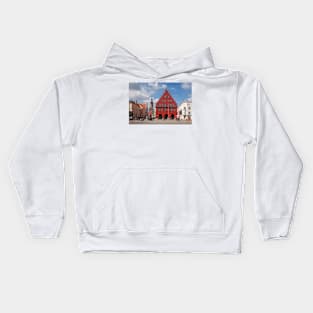 Greifswald market square; City Hall; Cathedral; Greifswald Kids Hoodie